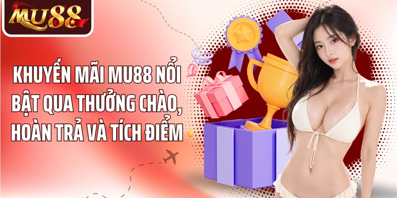 Khuyến mãi MU88 nổi bật qua thưởng chào, hoàn trả và tích điểm