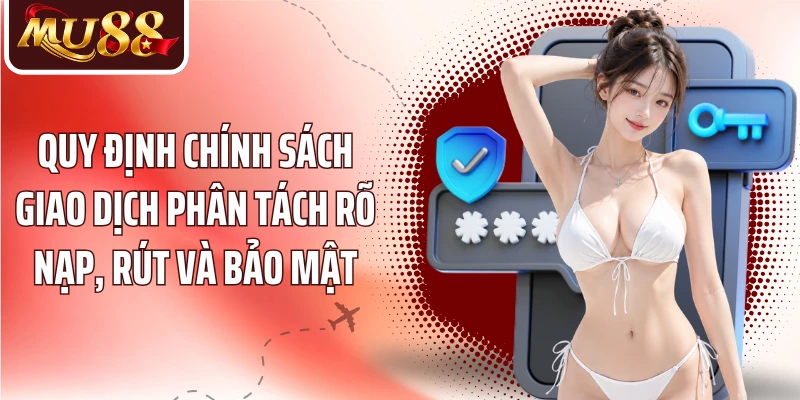 Quy định chính sách giao dịch phân tách rõ nạp, rút và bảo mật