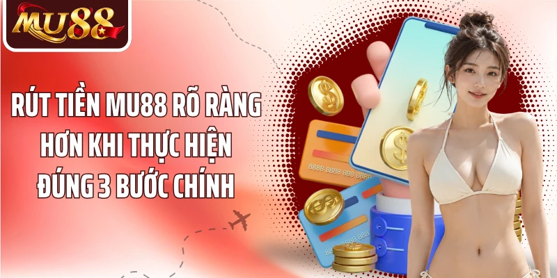Rút tiền MU88 rõ ràng hơn khi thực hiện đúng 3 bước chính